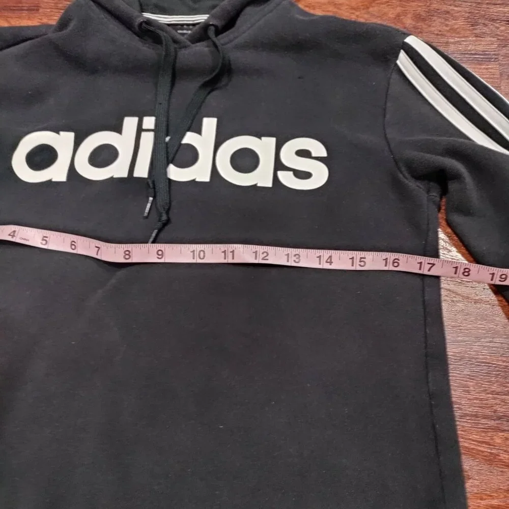 adidas 3-Stripe Long Sleeve Hoodie & Pull On Jogger Track Pants Set Black Boys S